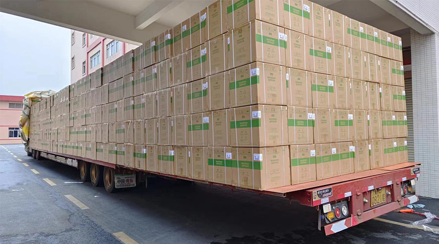 場面壯觀！國內某知名品牌客戶2000臺波輪洗衣機高效裝柜完畢