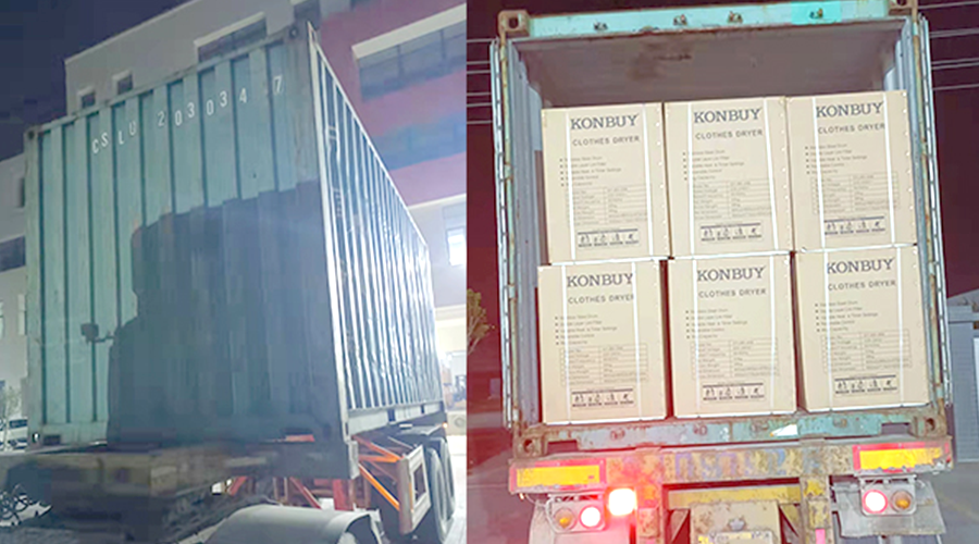 國內(nèi)外市場“兩開花”！康標滾筒干衣機出貨到國外