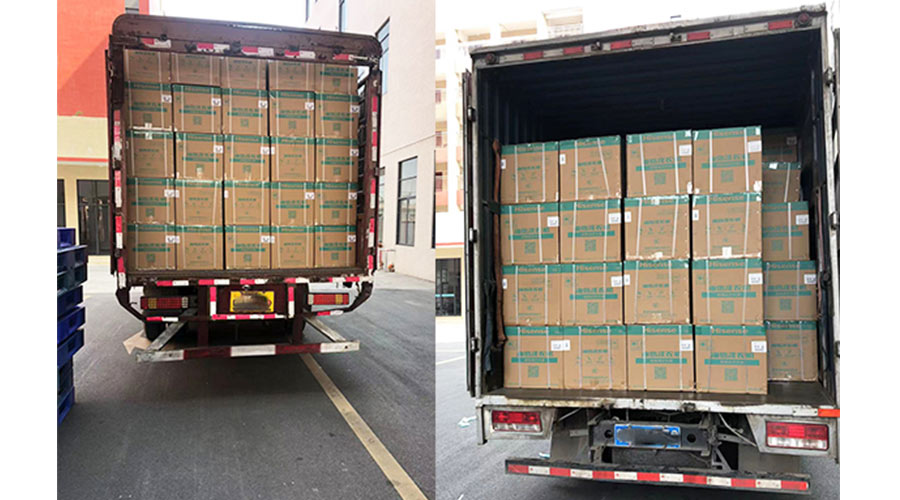 實(shí)況圖！金環(huán)電器完成國內(nèi)某知名品牌迷你洗衣機(jī)裝柜發(fā)貨